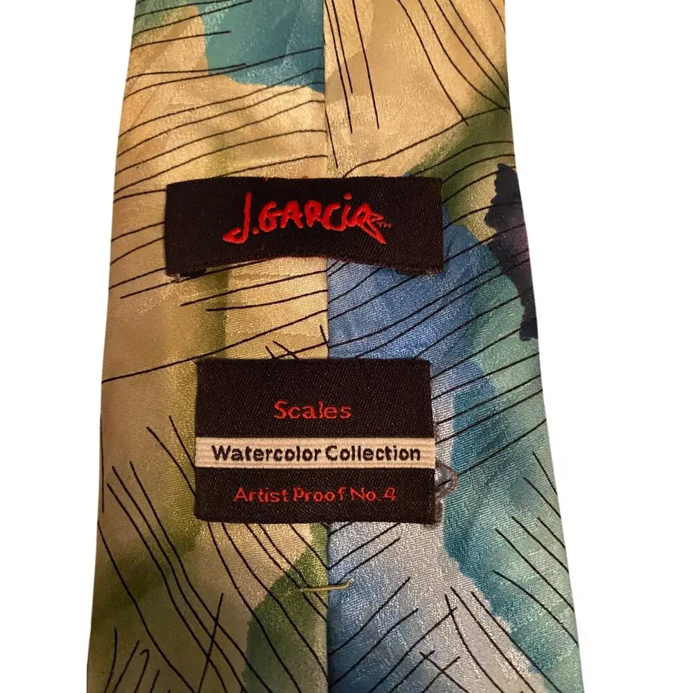 J Garcia Scales Watercolor Collection Artist Proof No 4 Silk‎ Tie